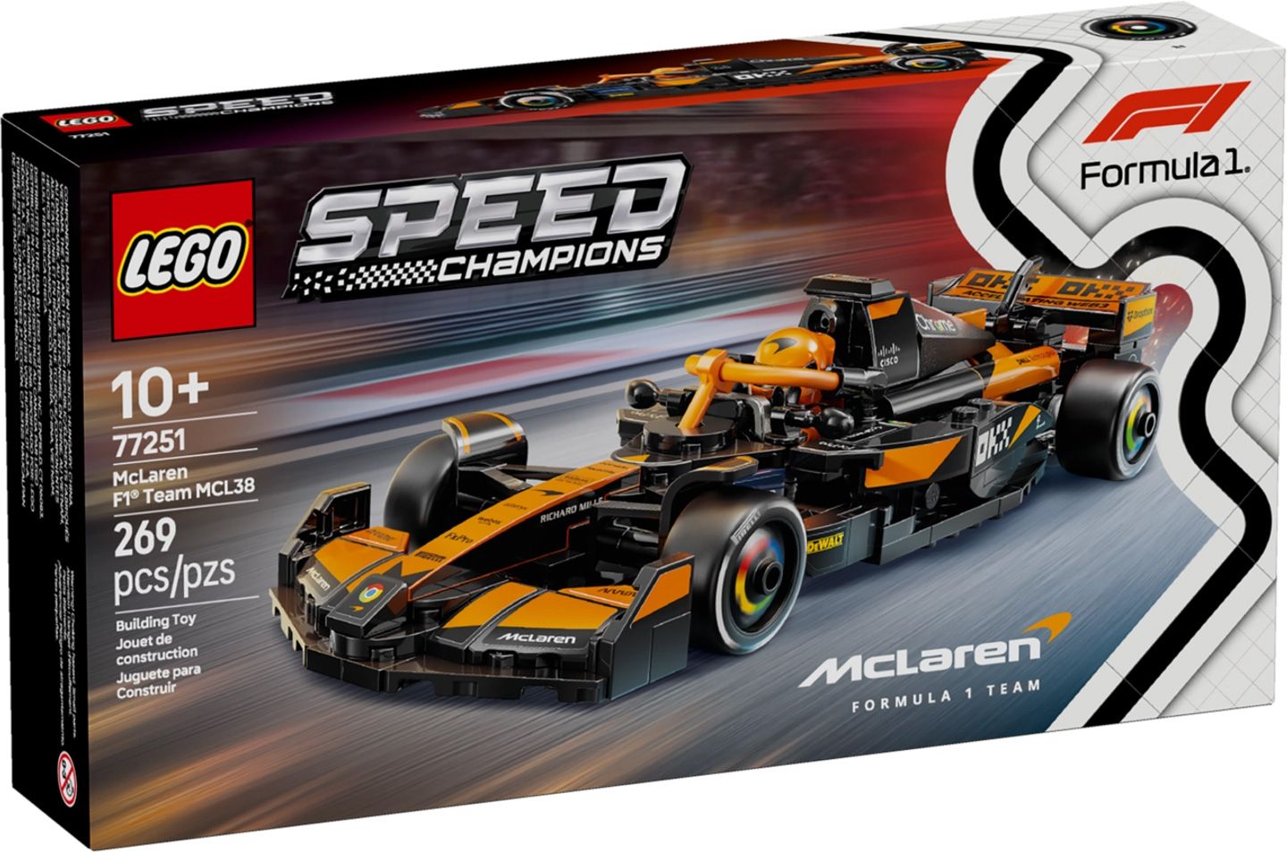 Lego Speed Champions - Voiture F1 Mclaren Team Mcl38 - 77251