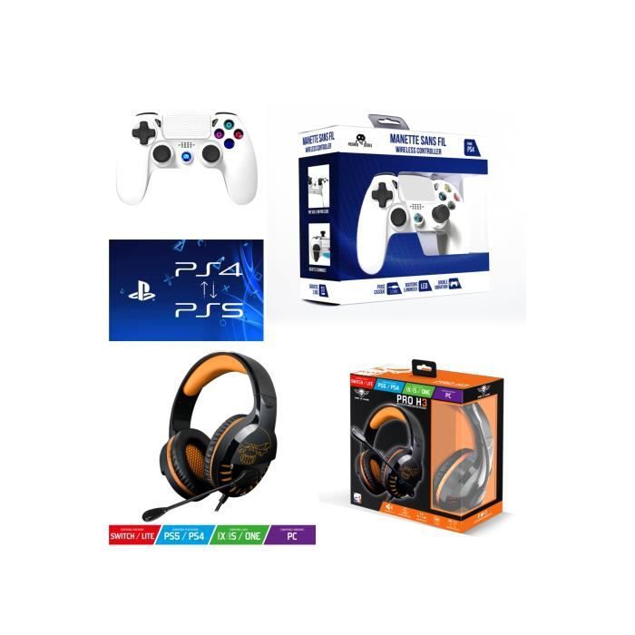 Pack Casque Gamer Pro H3 Playstation Ps4 Ps5 Edition + Manette Ps4 Playstation Bluetooth
