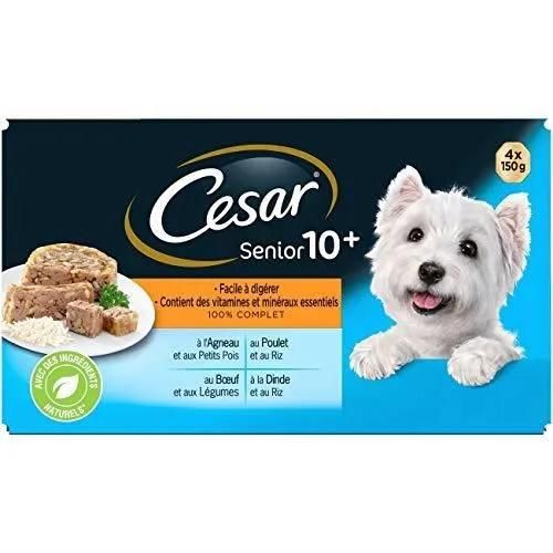 Comparer les prix de Cesar Barquettes En Gelée Pour Chien Senior Aux 4 Saveurs, 24 Barquettes De 150g 358264