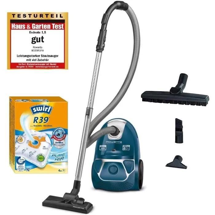 Rowenta Aspirateur ultra silencieux = avec sac filtre hygienique embout pour parquet Promopack mit Swir
