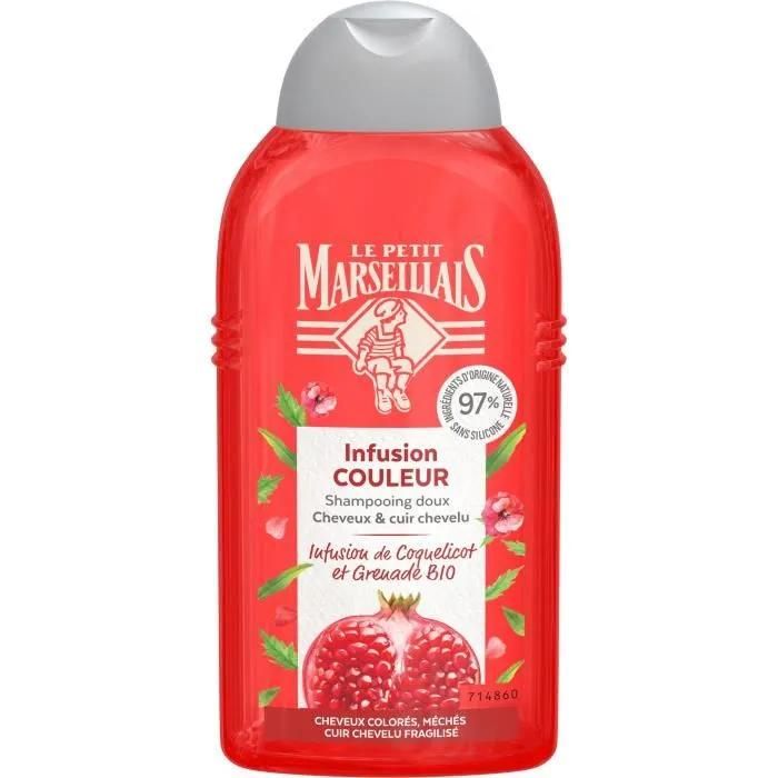 Le petit marseillais shampooing sublime couleur coquelicot & grenade bio 250ml - vue 2