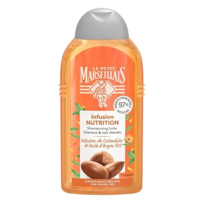 Shampoing Nutrition Cheveux Très Secs Huile D'argan Bio Le Petit Marseillais Le Flacon De 250ml - vue 2