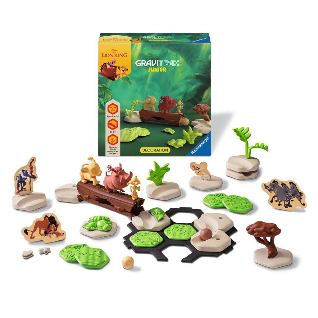 Ravensburger Gravitrax Junior Set d'extension Le Roi Lion 33 pièces Circuit de Billes Jeu de Construction créatif Parcours de Billes à Construire Dès Version française 23862 - vue 8