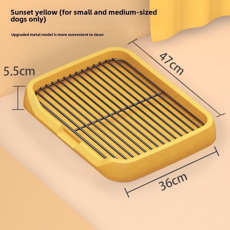 Meilleurs prix pour Urinoir Pour Chiens Plat Facile À Nettoyer Taille Super Grande Métal Abs Pour Chiens De Petite À Grande Taille Couleur Jaune 46x35x5