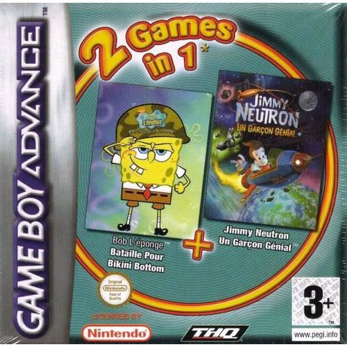 2 Games In One : Bob L' Eponge Et Jimmy Neutron