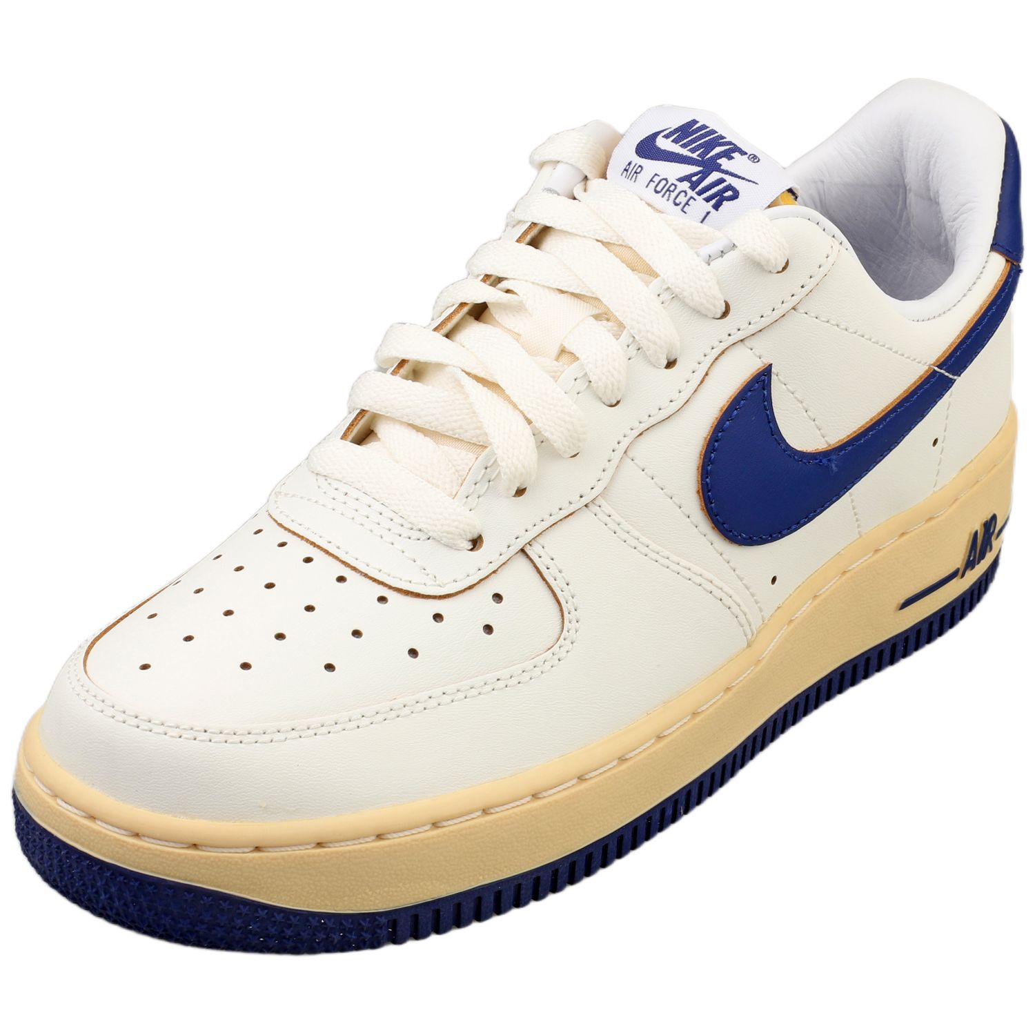 Nike Air Force 1 07 Pour Femmes - Baskets De Mode En Cuir Bleu Et Blanc - 37 1/2