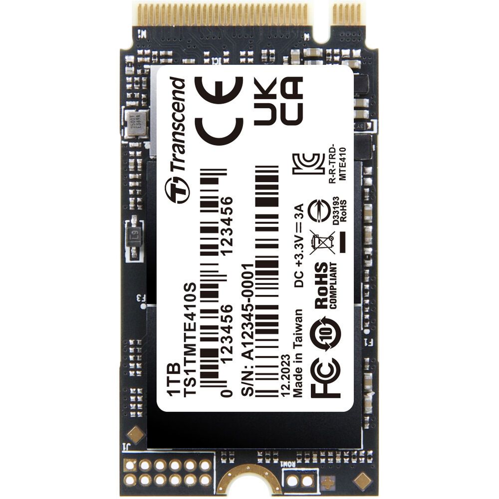 TRANSCEND Modèle du produit : .2 2242 PCIe Gen4x4 NVMe 3D TLC DRAM less Neuf - vue 3