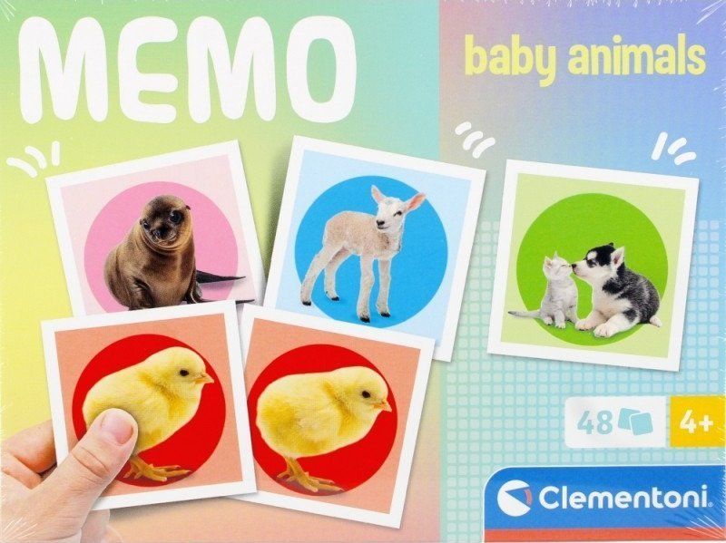 Clementoni Jouet Éducatif Memo Pocket Baby Animals 48 Tiles pour Enfants 3 Fabriqué en Italie 18315 - vue 8