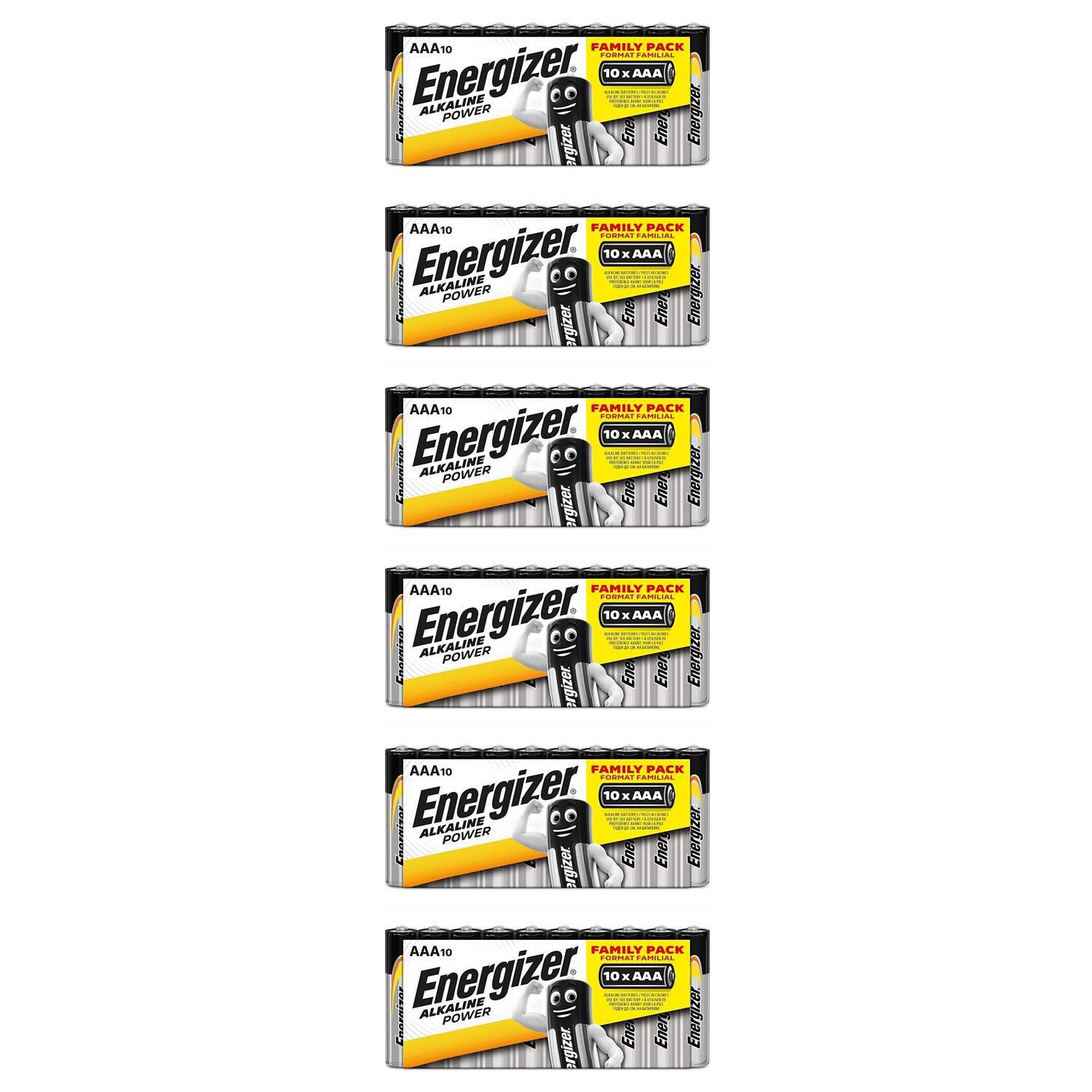 ENERGIZER Lot de 3 Packs de 10 Piles Alcaline Power LR03 AAA FAMILY PACK - vue 2