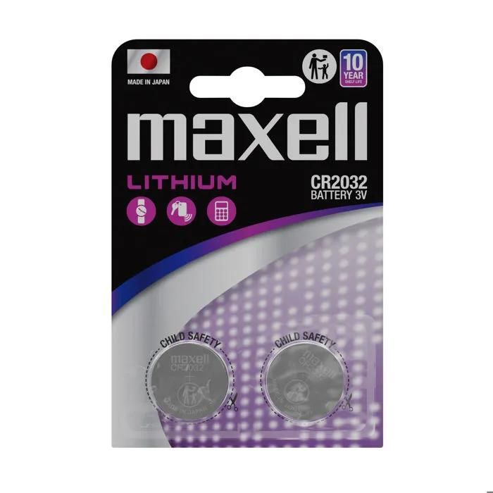 Lot de 2 piles bouton au lithium 3 V CR2032 de Maxell Neuf - vue 2