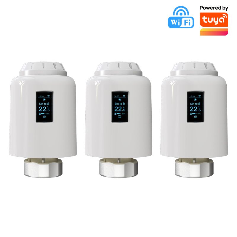 TRV 604 vanne de radiateur WiFi,thermostat de chauffage domestique intelligent actionneur à distance thermostat d'ambiance programmable,Les régulateurs de température fonctionn - Type [TRV604]-3pcs