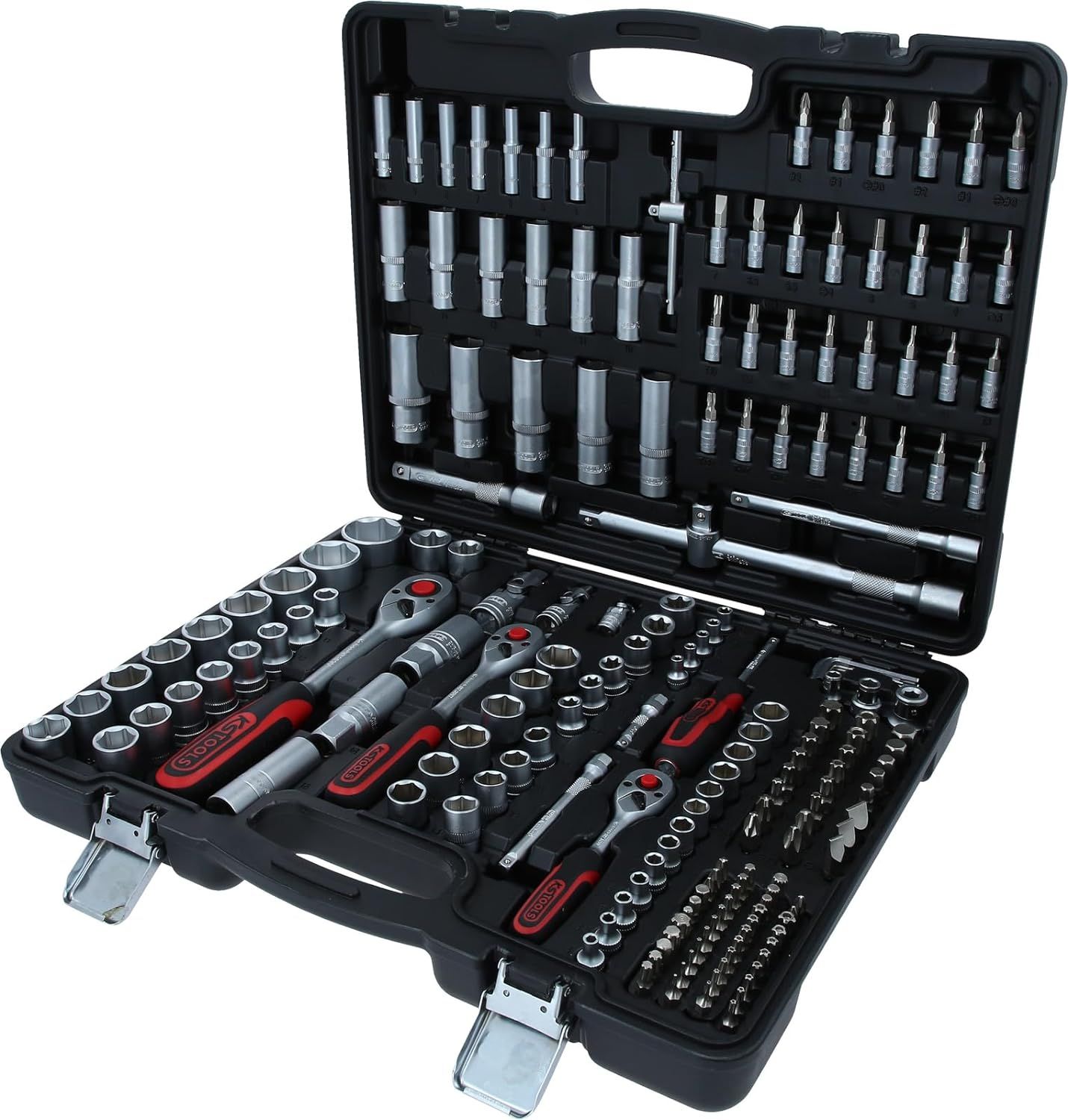 917.0795 - Caisse à Outils Complète en Coffret Douille de 1/4"", 3/8"" et 1/2"" - Outillage Mécanique, Clés Torx et Accessoires de la Gamme Ultimate Très Robuste - 195 Pièces