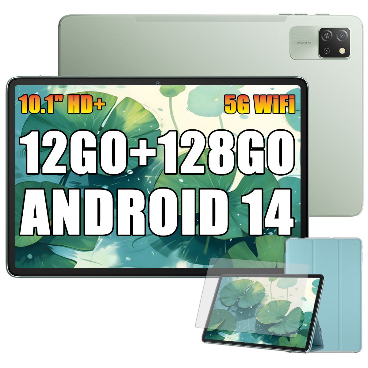 Blackview Tab 60 Pro Tablette Tactile 10.1 HD+ IPS Android 14 12Go+SD 5100mAh Wifi 5 Mode PC Dual SIM - vue 3