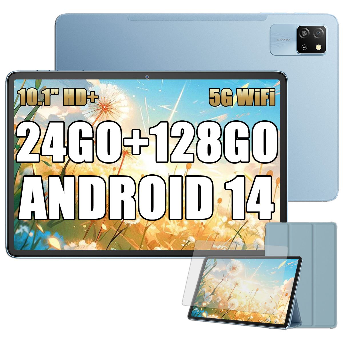 Blackview Tab 60 Pro Tablette Tactile 10.1 HD+ IPS Android 14 24Go+SD 5100mAh Wifi 5 Mode PC Dual SIM - vue 2