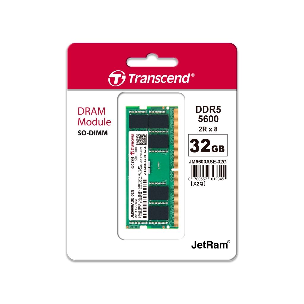 Transcend TS5600ALE 16G module de mémoire 2 x 8 Go DDR5 5600 MHz Neuf - vue 2