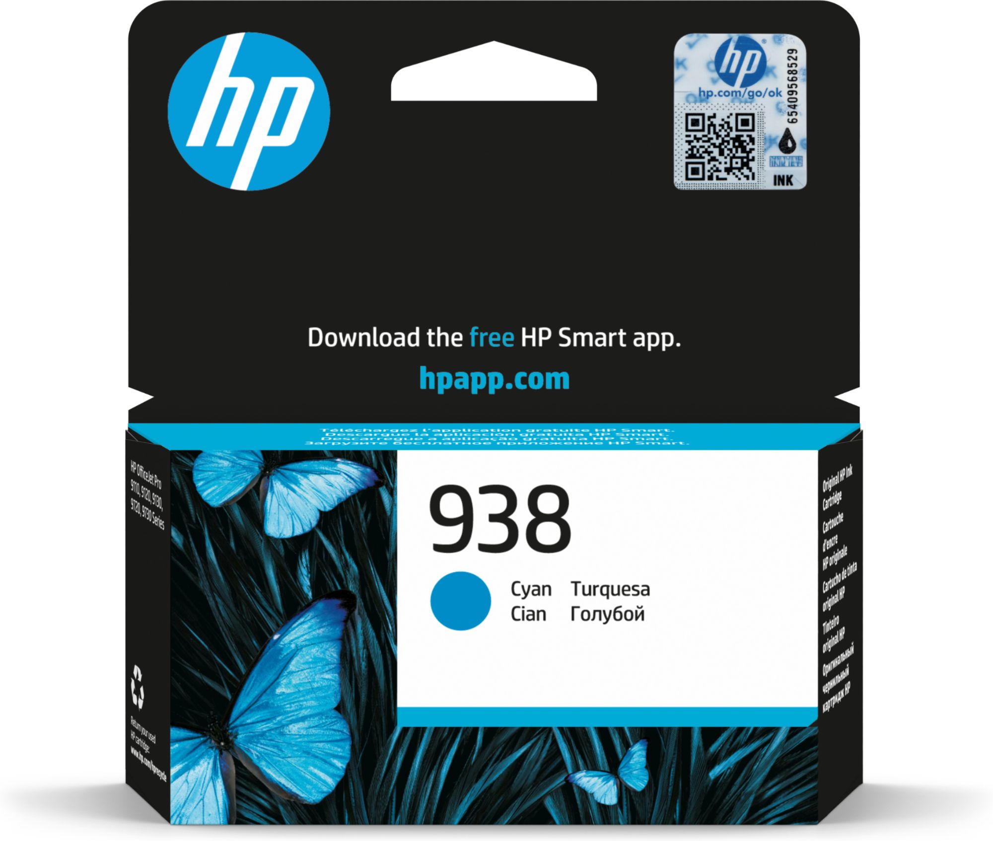 HP 938 Cyan original cartouche d'encre