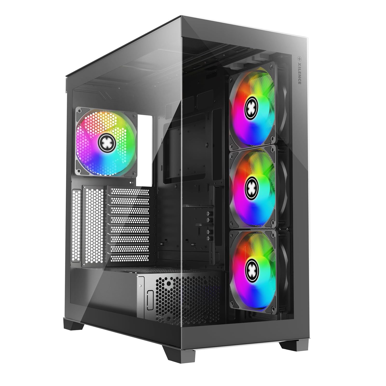 Boitier PC Moyen Tour ATX Xilence Gleam RGB avec panneaux vitrés - vue 2