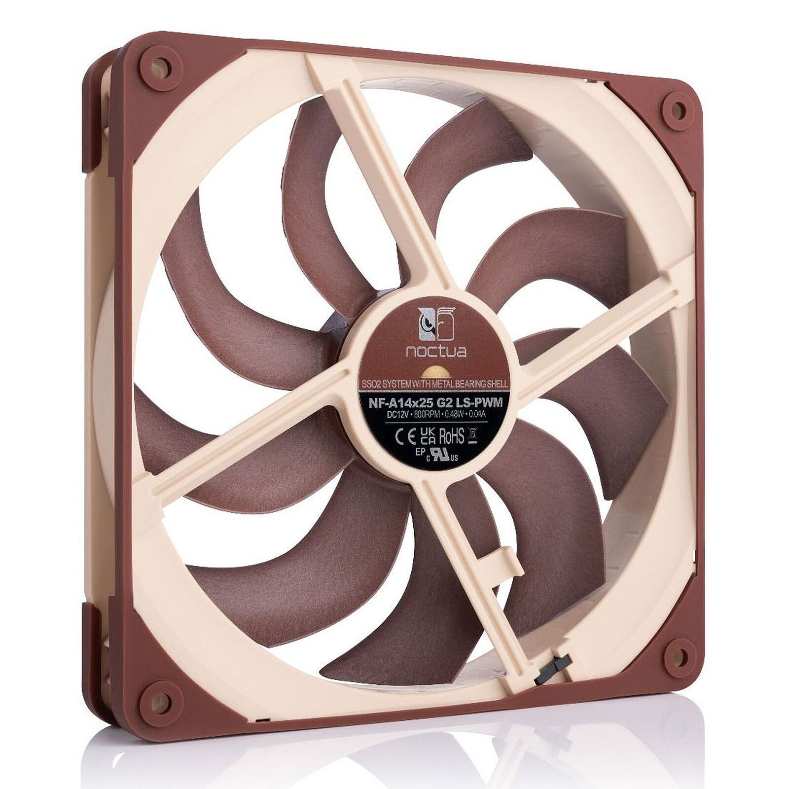 Noctua NF A14X25 G2 LS PWM système de refroidissement d'ordinateur Boitier PC Refroidisseur d'air 14 cm 1 pièce Neuf - vue 4