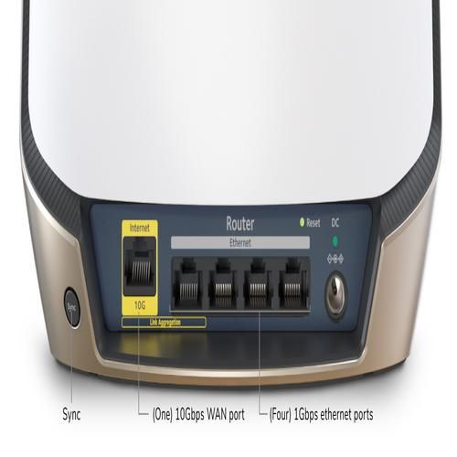 NETGEAR Orbi RBR860S Système Wi Fi routeur jusqu'à 2700 pieds carrés maillage 10GbE Wi Fi 6 Tri bande