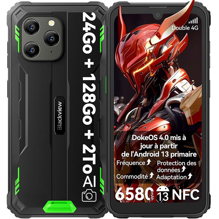 Blackview BV5300Plus Téléphone Portable Incassable Android Telephone Portable Écran 6.1" HD+ 6580mAh ROMTF Double SIM 4G Caméra 13MP Smartphone Incassable NFCIP69KFace IDGPSOTG - vue 6