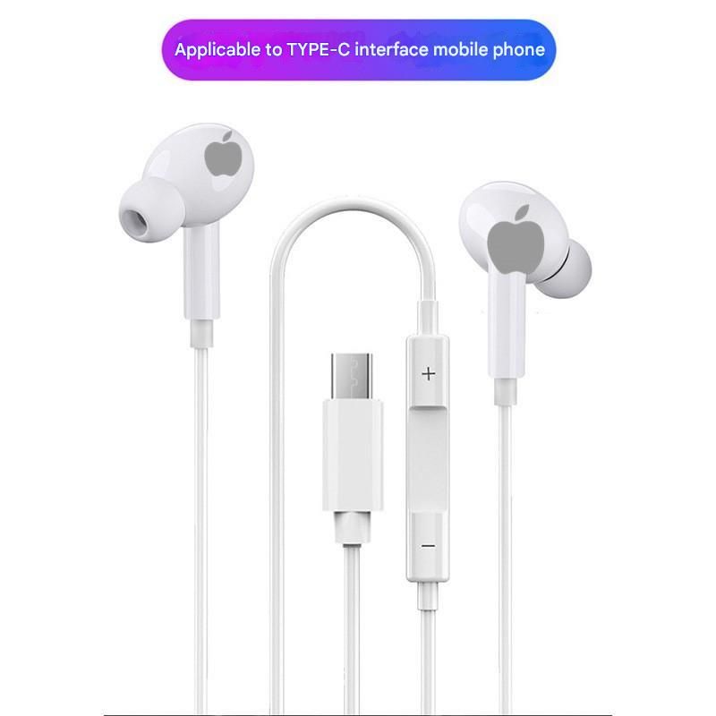 Blue Earphones for iPhone and Android Wired Direct Connection Type-C In-Ear Headphones 25x22cm