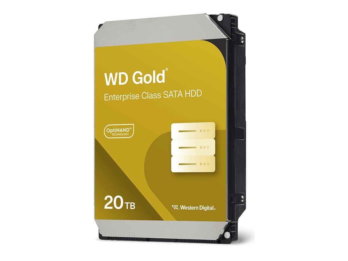 WD Gold WD203KRYZ Disque dur Enterprise 20 To interne 3.5 SATA 6Gb/ 7200 toursmin mémoire tampon : 512 Mo