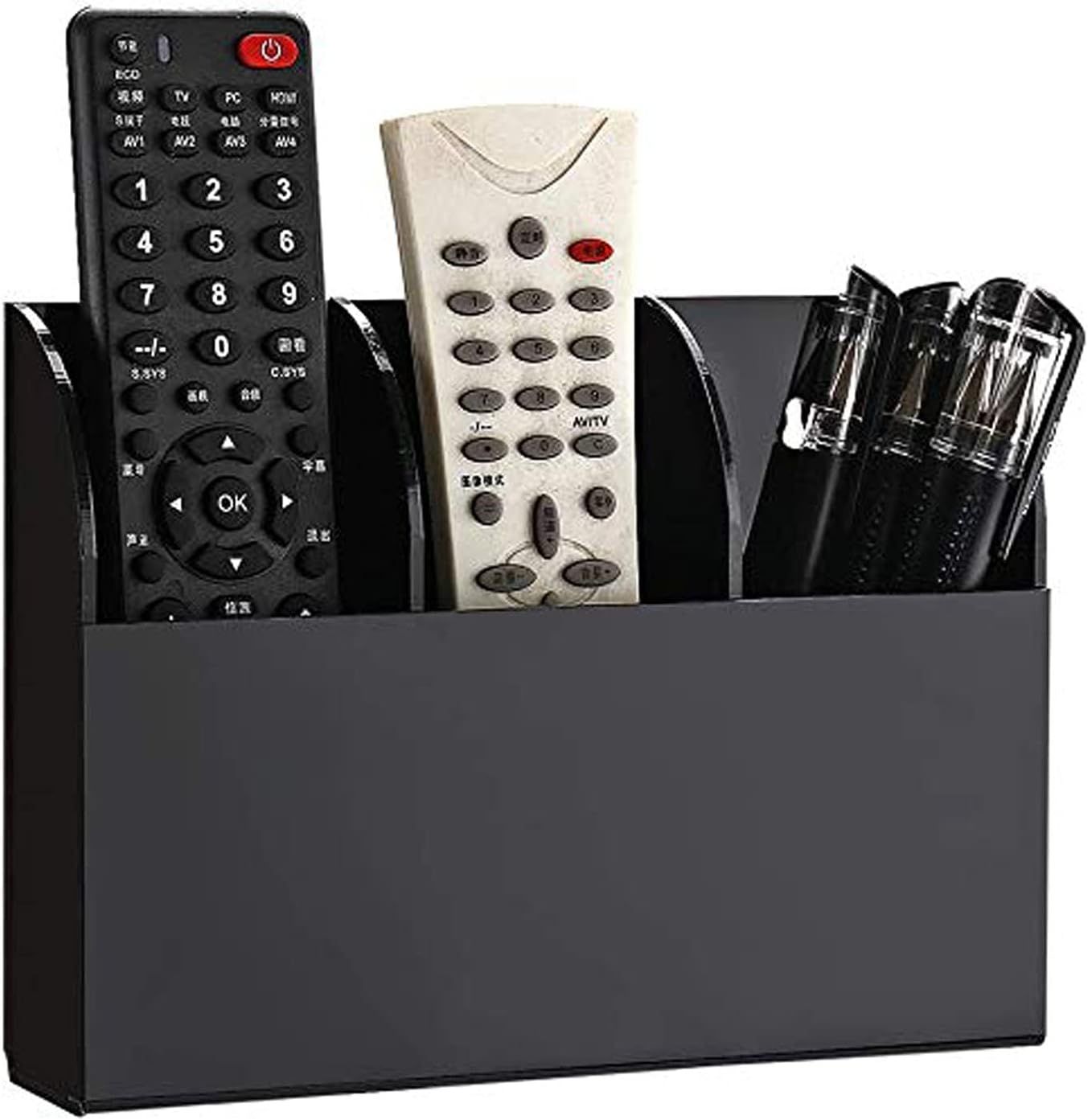 Support Telecommande Mural Pour Climatiseur,Universelle Porte Telecommande Tv En Acrylique Pour Fournitures Scolaires De Bureau À Domicile,3 Grilles