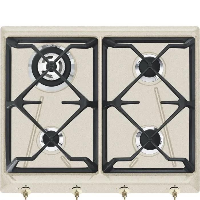 Smeg SRV864AVOGH2 Intégré Cuisinière à gaz Avoine Fonte Rond