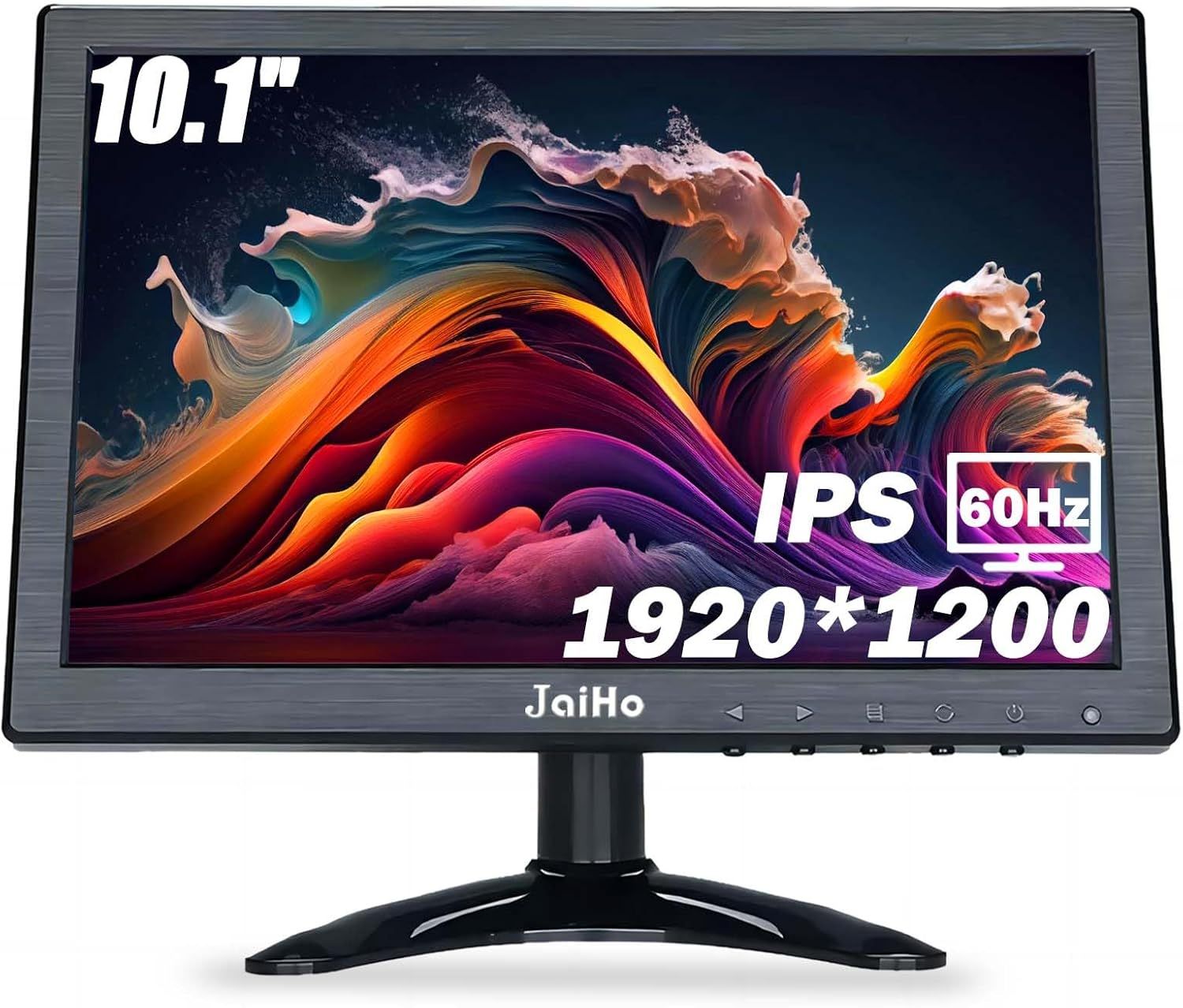 10,1 Pouces Écran Moniteur-Dalle IPS 16:10 1920 * 1200 HD Moniteur,60Hz LED Mini Ecran PC,avec HDMI/VGA/BNC/AV/VESA/Support,Moniteur de sécurité à Domicile,Haut-Parleur intégré