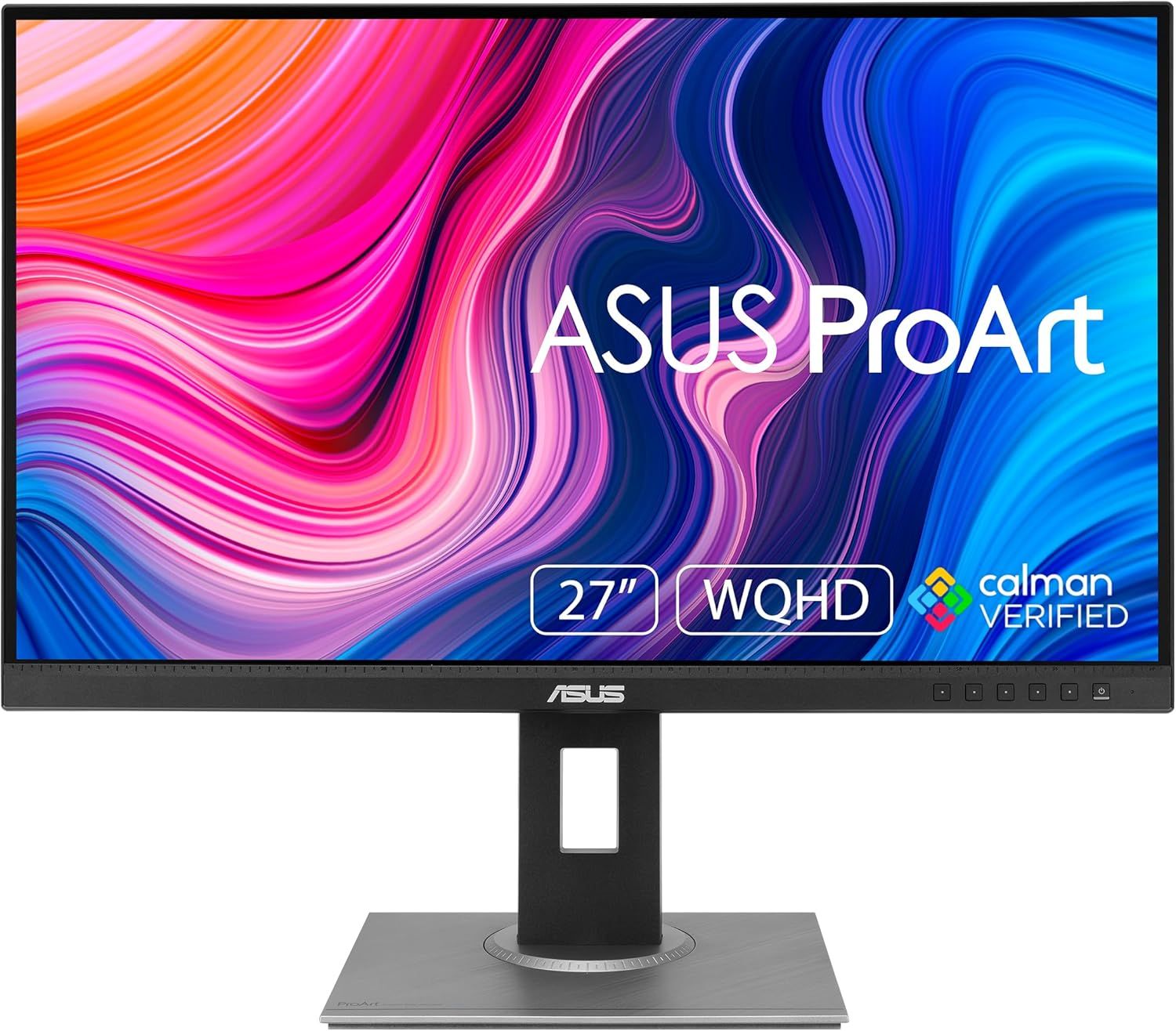 ProArt PA278QV Moniteur professionnel (pour l'édition d'images,WQHD,100 % sRGB,75 Hz,HDMI,DisplayPort,USB 3.0,ergonomique),68,58 cm (27 pouces),noir