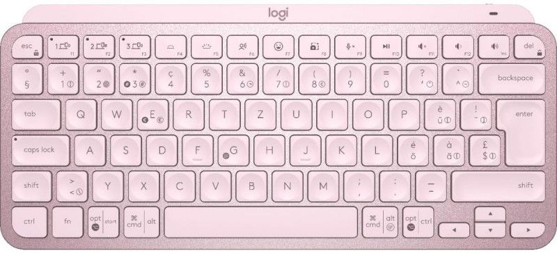 Logitech MX Keys Mini - Clavier - rétroéclairé - Bluetooth - QWERTZ - Suisse - rose