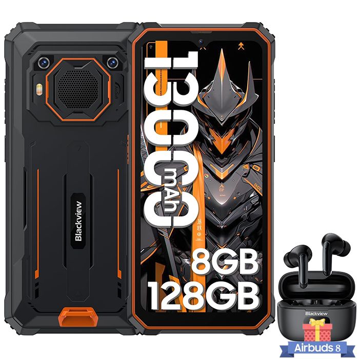 Blackview BV6200 Pro Smartphone Incassable 6 56 Android 13 13000mAh 8Go+ 13MP IP68 avec Blackview Airbuds 8 - vue 3