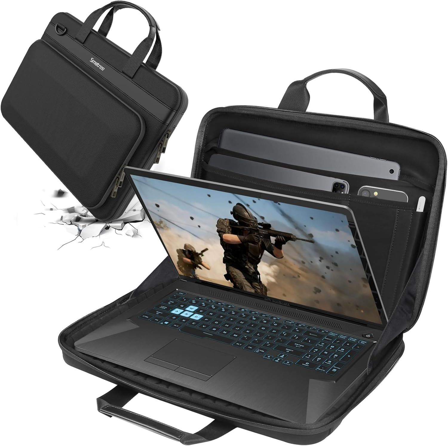 Sacoche Rigide Compatible Pour 15,6 Pouces Razer Blade 15, Pour 16 Pouces Razer Blade 16, Pour Alienware M16 R2/Nouveau M16/Alienware M16 R1 Gaming Laptop Sac À Main Étanche¿A800¿