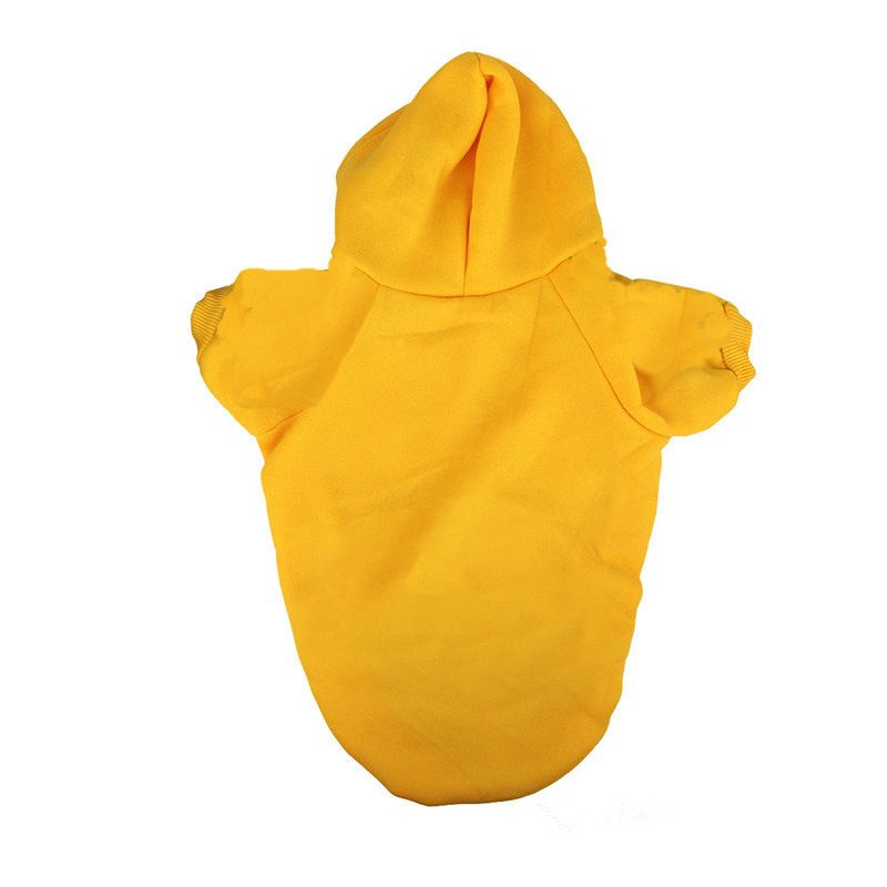 Sweat À Capuche Solide Pour Grand Chien,Vêtement D'extérieur Pour Labrador,Bouledogue Français,Yorkshire,Collection Automne Hiver - Type Yellow-L (3-4.5kg Dogs)