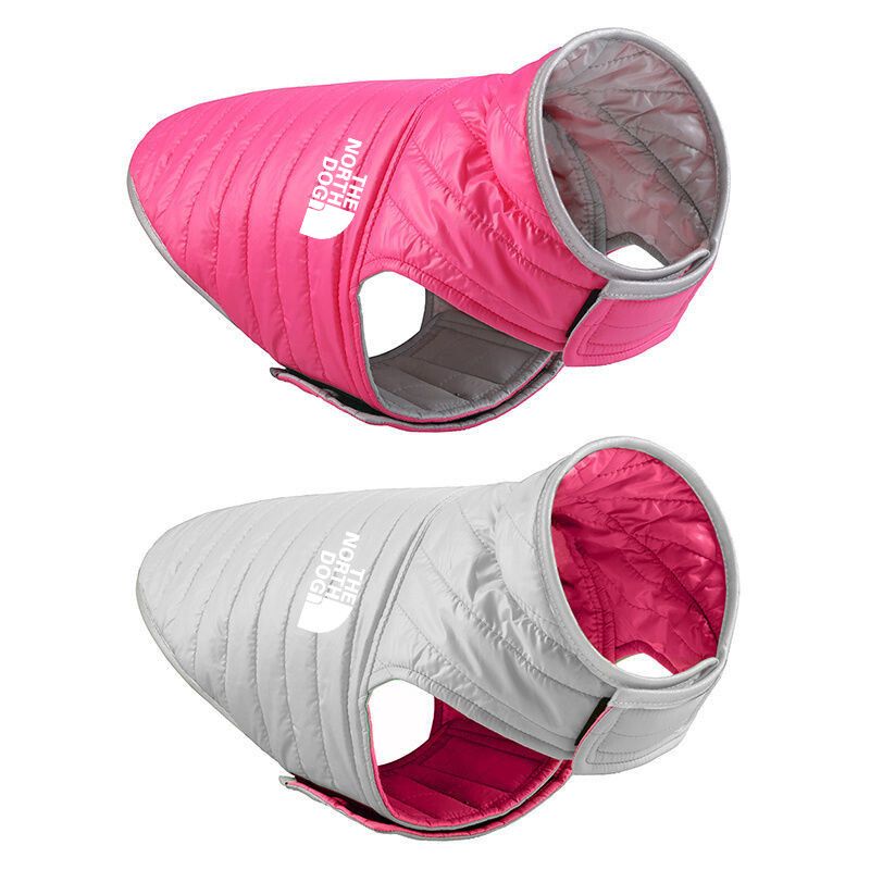 Manteau D'hiver Double Face Pour Chien,Vêtements Chauds Pour Petits Et Moyens Chiens,Vêtements Doux Pour Chihuahua,Olympiques Pour Chiots - Type Rose-Xl