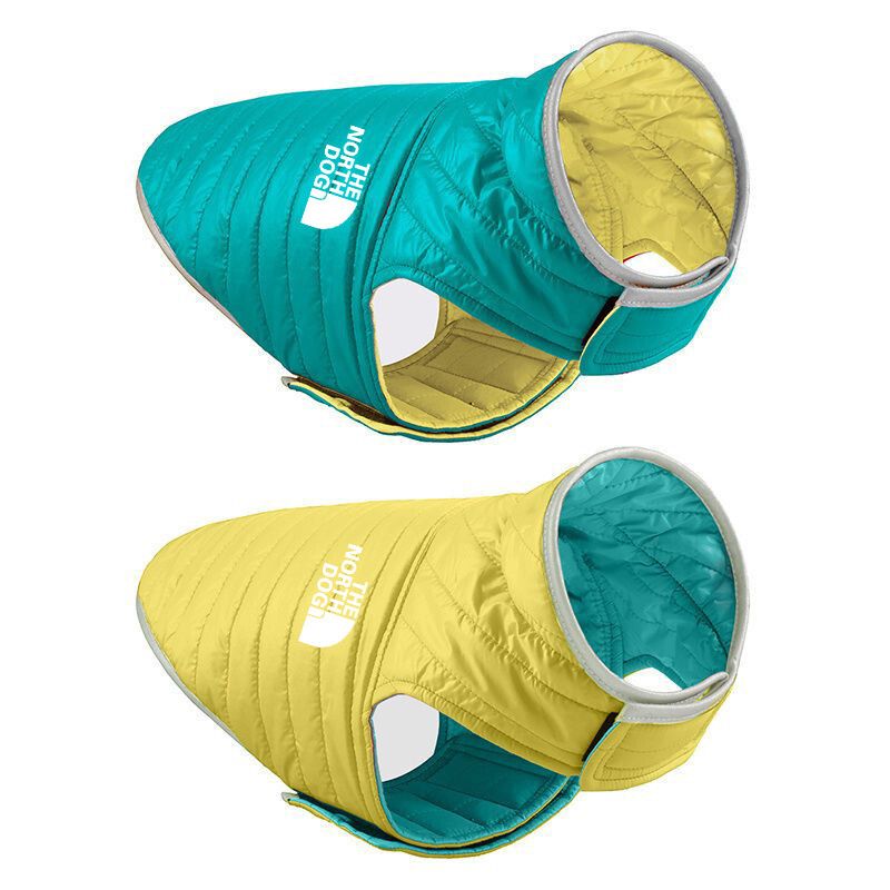 Manteau D'hiver Double Face Pour Chien,Vêtements Chauds Pour Petits Et Moyens Chiens,Vêtements Doux Pour Chihuahua,Olympiques Pour Chiots - Type Yellow-M