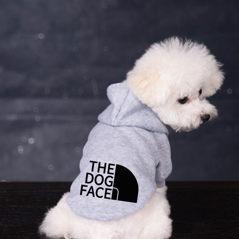 Sweats À Capuche Décontractés Pour Animaux De Compagnie,Vêtements Pour Chiens,Manteau Pour Grands Chiens,Veste Pour Labrador,Costume,Vêtements Pour Bouledogue Français,Pull Pour Chi - Type Gris-Xxl