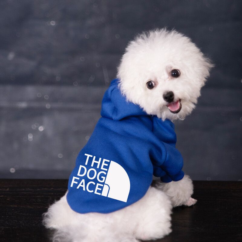 Sweats À Capuche Décontractés Pour Animaux De Compagnie,Vêtements Pour Chiens,Manteau Pour Grands Chiens,Veste Pour Labrador,Costume,Vêtements Pour Bouledogue Français,Pull Pour Chi - Type Bleu-6xl