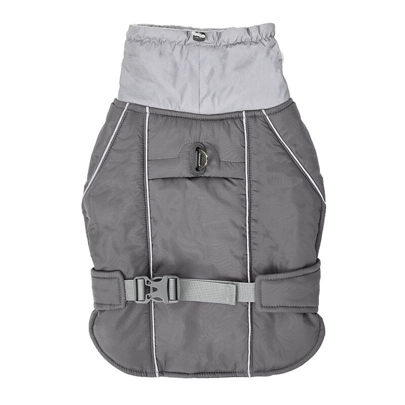 Veste D'hiver De Luxe Pour Petits,Moyens Et Grands Chiens,Imperméable,Doux,Rembourré,Chaud,Manteau Pour Animaux De Compagnie,Coulée De Sécurité,Tenue Pour Chien - Type Grey-L