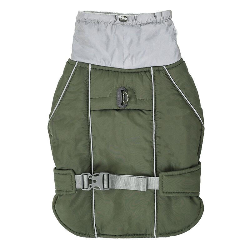 Veste D'hiver De Luxe Pour Petits,Moyens Et Grands Chiens,Imperméable,Doux,Rembourré,Chaud,Manteau Pour Animaux De Compagnie,Coulée De Sécurité,Tenue Pour Chien - Type Green-S