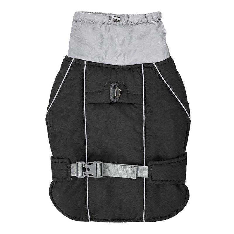 Veste D'hiver De Luxe Pour Petits,Moyens Et Grands Chiens,Imperméable,Doux,Rembourré,Chaud,Manteau Pour Animaux De Compagnie,Coulée De Sécurité,Tenue Pour Chien - Type Black-Xl