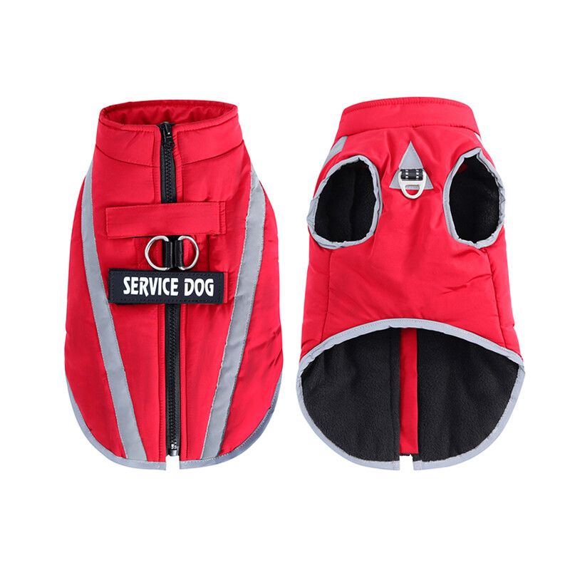 Vêtements Imperméables Pour Chiens,Vêtements Chauds Pour Animaux De Compagnie,Vestes Pour Chiens,Accessoires Pour Chiens,Petits,Moyens Et Grands Chiens,Sourire,Hiver - Type Red-S