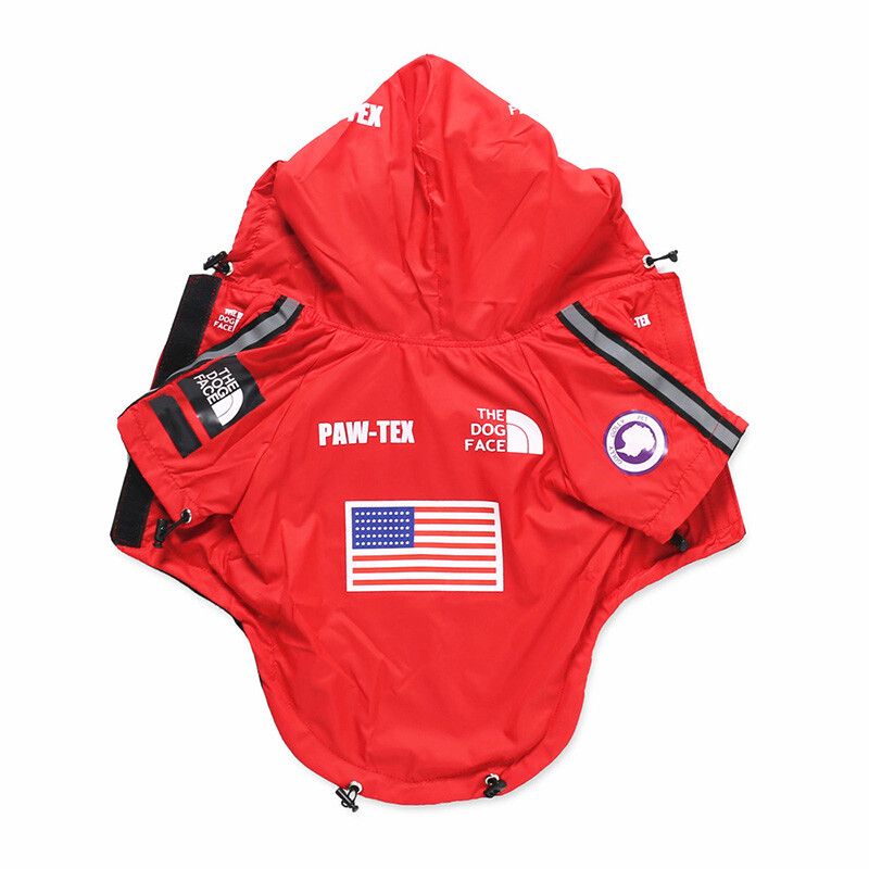 Imperméable Pour Petits Et Grands Chiens,Manteau Coupe-Vent,Sweat À Capuche Bouledogue Français,Veste Chihuahua,Vêtements Pour Chiens,Visage De Chien - Type Red3-S