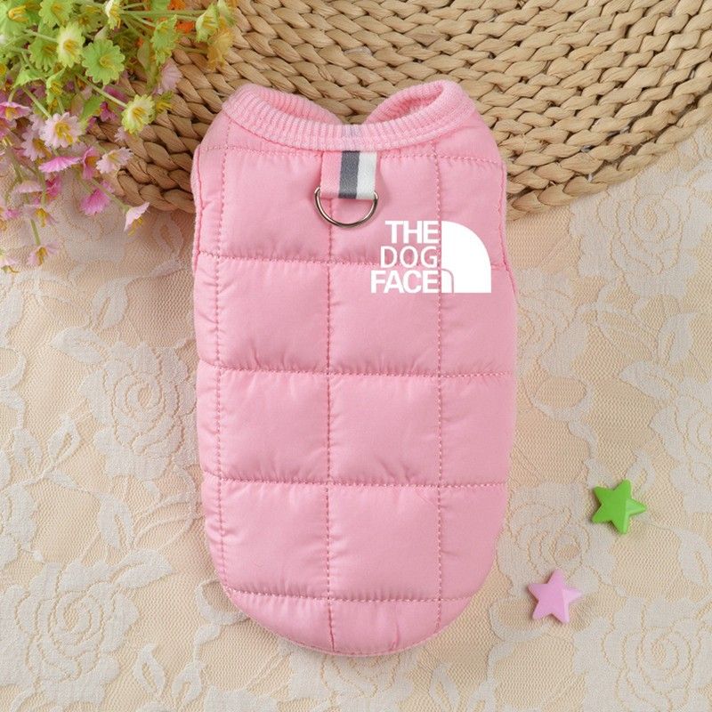 Gilet En Coton Pour Animaux De Compagnie,Vêtements D'hiver Chauds Pour Petits Et Moyens Chiens,Chiot Bouledogue Français,Chihuahua Perro - Type Rose-M