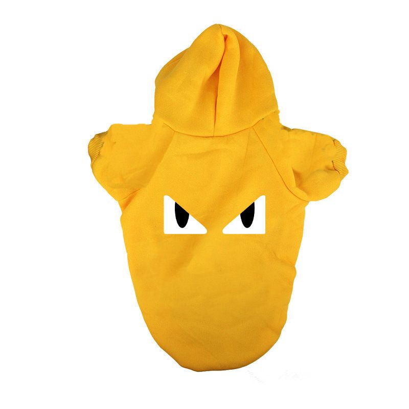 Pull À Capuche Imprimé Pour Grand Chien,Manteau D'extérieur,Vêtements Pour Animaux De Compagnie,Labrador,Bouledogue Français,Créateur De Mode,Automne,Hiver - Type Yellow-L (3-4.5kg Dogs)