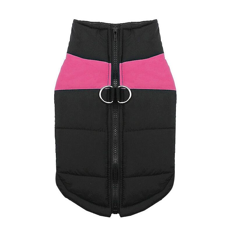 Veste En Coton Imperméable Pour Animaux De Compagnie,Vêtements Chauds Pour Chien,Manteau Pour Chiot,Bouledogue Français,Chihuahua,Costume York,Glaçure Pour Petits Et Grands Chiens,Hiv - Type Pink-L