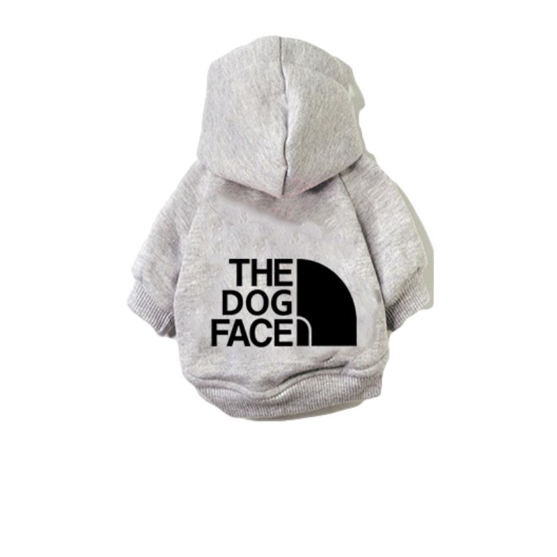 Sweats À Capuche The Dog Face Pour Petits Et Grands Chiens,Manteau Coupe-Vent,Sweat-Shirt Chaud,Veste Bouledogue Français,Vêtements Pour Chiens - Type Dark Gray-M 2.5kg-3.5kg