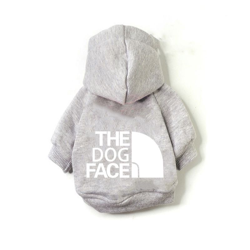 Sweats À Capuche The Dog Face Pour Petits Et Grands Chiens,Manteau Coupe-Vent,Sweat-Shirt Chaud,Veste Bouledogue Français,Vêtements Pour Chiens - Type Gris-4xl 13.5kg-17kg