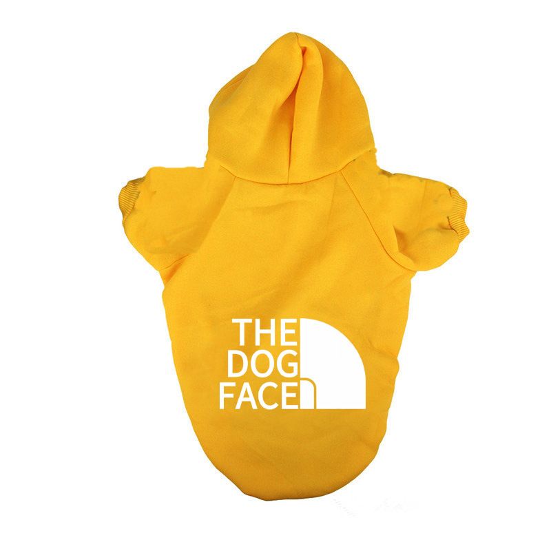 Sweats À Capuche The Dog Face Pour Petits Et Grands Chiens,Manteau Coupe-Vent,Sweat-Shirt Chaud,Veste Bouledogue Français,Vêtements Pour Chiens - Type Yellow-9xl 31.5kg-35kg
