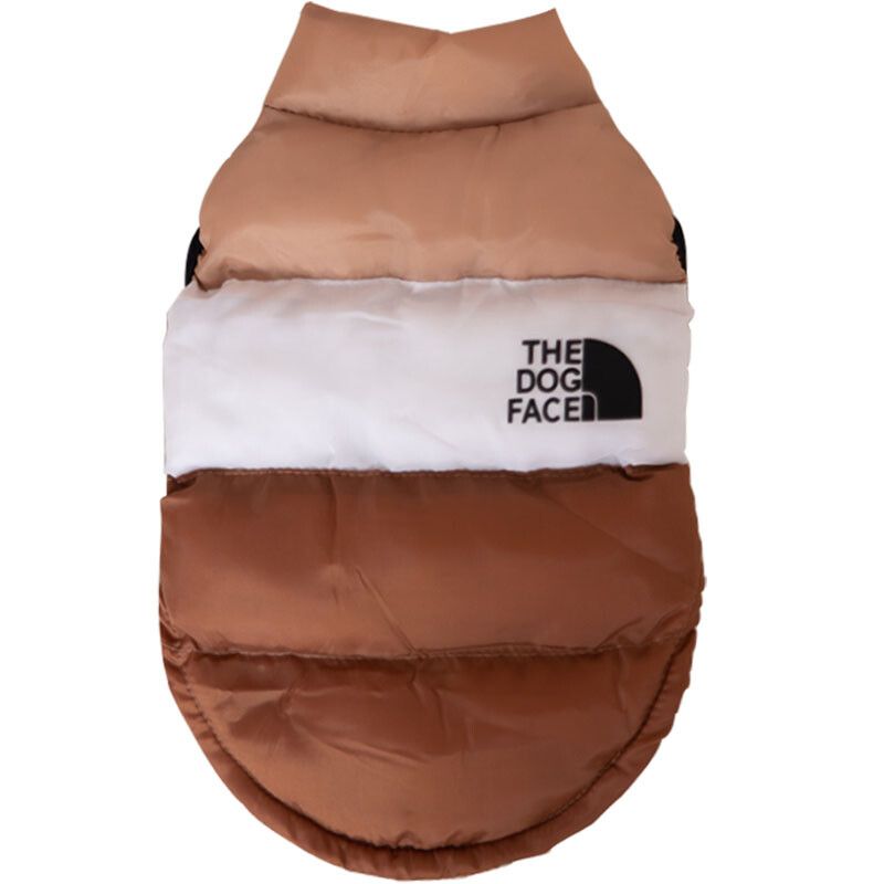 Veste Coupe-Vent En Coton Chaud Pour Chien,Vêtements Pour Animaux De Compagnie,Mode De Créateur,Costume De Chiot Chihuahua,Petits Chiens,Documents Nuits - Type Brown Dog Face-L